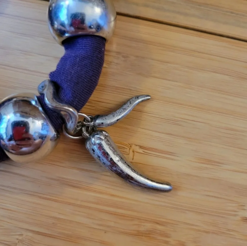 Heart and pepper charm bracelet